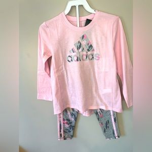 Adidas Pink 2 Piece Activewear Set- 4T